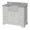 thumbnail image 5 of Zelda 42" Farmhouse Bathroom Vanity with White Cabinet and Carrara Marble Top, 5 of 7