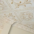 thumbnail image 6 of 20x20 Styrofoam Ceiling Tiles Glue-Up Decorative Panels for Easy DIY Install, Home & Basement Renovation. R2 Anet Wreath, Plain White, Lot/8, 6 of 8