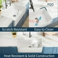 thumbnail image 3 of Boyuevi 33 inch White Farmhouse Sink, Fireclay Apron Front Farm Kitchen Sinks Farmhouse Ceramic Porcelain Single Bowl Deep Large Capacity Kitchen Sink with Stainless Steel Grid and Strainer, 3 of 8
