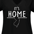thumbnail image 4 of Inktastic It's Home- State of New Jersey Outline Women's Plus Size V-Neck T-Shirt, 4 of 5