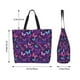 thumbnail image 5 of Fotbe Bright Purple Butterflies Bolsa Tote Estética de Lona con Estampado para Mujer - Bolsa Reutilizable de Hombro Casual para Vacaciones, Compras, Trabajo y Gimnasio, 5 of 8