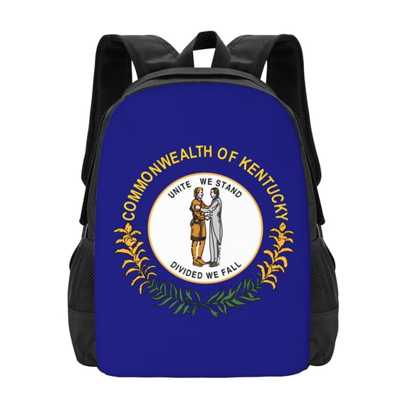 DouZhe Lightweight Backpack, Kentucky State Seal Flag Prints Travel Outdoor Hiking Bag School Bookbag Casual Daypack Backpacks for Women Men
