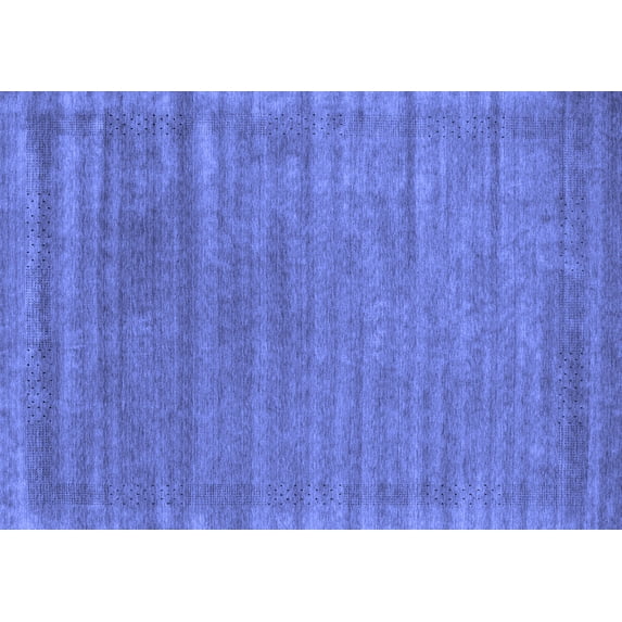 Ahgly Company Indoor Rectangle Abstract Blue Contemporary Area Rugs, 6' x 9'