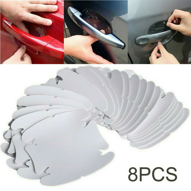 Lefu 8pcs Invisible Porte de Voiture Claire Poignée de Peinture Anti-Rayures Garde Film Feuille