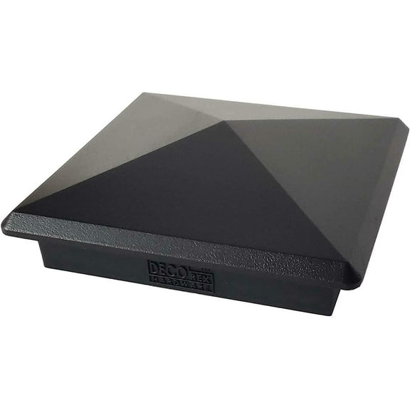 True 4" x 4" Heavy Duty Aluminium Pyramid Post Cap for True/Actual 4" x 4" Wood Posts - Black (Works ONLY with Actual 4" x 4" Posts. Will NOT Work with Actual 3.5" x 3.5" Posts)