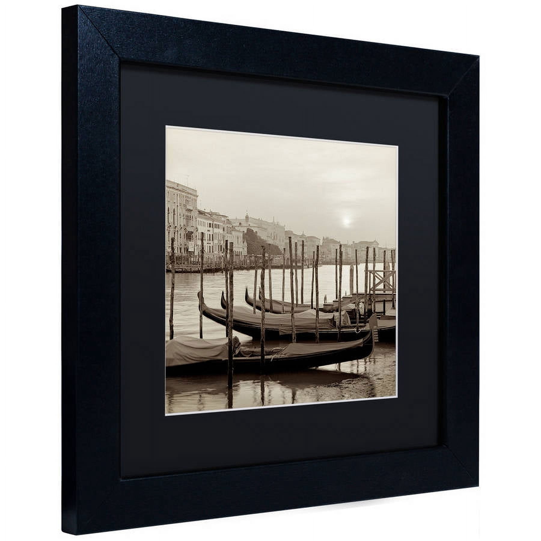 Trademark Fine Art "Venezia 11" Canvas Art by Alan Blaustein, Black Matte, Black Frame