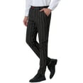 thumbnail image 4 of INSPIRE CHIC Men's Striped Dress Pants Flat Front Trousers Business Pant, 4 of 6