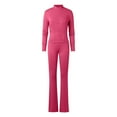 thumbnail image 3 of Sweatsuits For Women Set 2 Piece Outfits Sexy Long Sleeve Bodysuits Top Skinny Pants Sets Tracksuits Casual Pantsuit for Women Women's Suiting Basketball Pants for Women Baggy Cropped Pants Tracksuit, 3 of 7