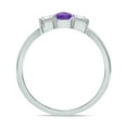 thumbnail image 3 of SZUL Women's 1/2 CTW Amethyst and Lab Grown Diamond Ring in 10K White Gold, 3 of 6