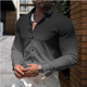 thumbnail image 1 of Camisa estampada de lunares para hombre, informal, cómoda, con solapa, larga, para primavera, verano, moda social, top de lujo, 1 of 6