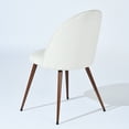 thumbnail image 5 of Homy Casa Set of 2 Dining Chairs for Living Room Dining Room with Fabric Upholstery High Back Metal Chair, Beige, 5 of 5