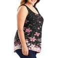 thumbnail image 3 of Plus Size Tank Tops for Women Sleeveless Round-neck Printed Summer Casual Loose Plus Camisoles Tank 5-Multicolor XXXXXL, 3 of 5