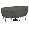 Classic Accessories Ravenna Bistro Table and Chair Patio Furniture Storage Cover, Dark Taupe