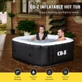 thumbnail image 2 of CO-Z 5ft Inflatable Hot Tub Pool 2-4 Persons With Massage Jets and All Accessories Black, 2 of 8