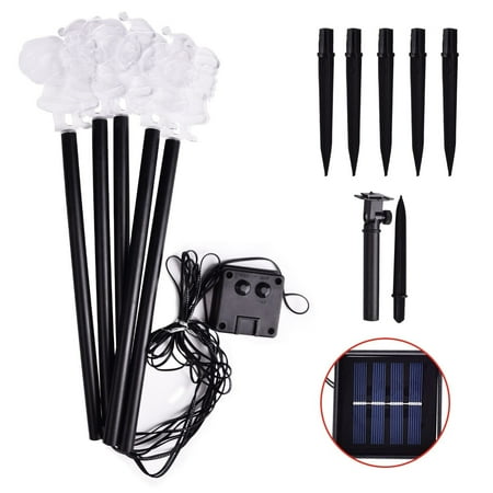 

Efsteb Garden Lights Clearance 5 Pack Christmas Solar Lights Outdoor Christmas Garden Sign Light Christmas Pattern Solar Garden Plug Light