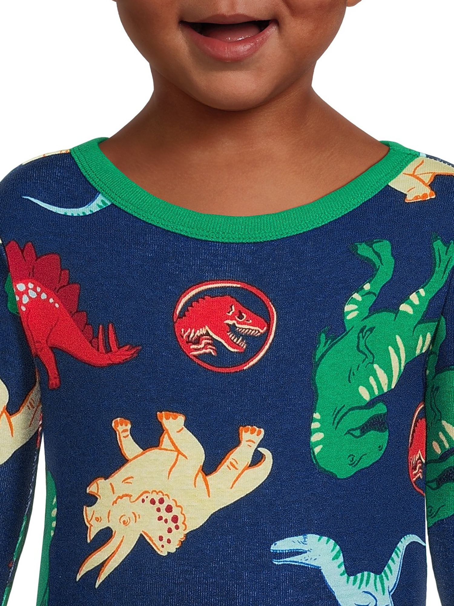 Jurassic World Toddler Boys Long Sleeve Top and Pants, 2-Piece Pajama Set, Sizes 12M-5T