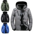 thumbnail image 5 of Men Winter Warm Thicken Slim Fit Short Down Jacket Zipper Hooded Outwear Coat, 5 of 8