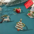 thumbnail image 3 of Christmas Napkin Ring Set Of 8 Metal Christmas Tree Deer Napkin Rings Holders Rhinestone Napkin Buckles for Holiday, 3 of 7