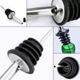 thumbnail image 7 of EIMELI Wine Pourers Stainless Steel Liquor Spouts Bottle Pourer Stoppers with Cap for Alcohol, Olive Oil, Wine,Stainless Steel Pourers,Speed pourer,Black & Gold (4 Packs), 7 of 7