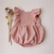 thumbnail image 2 of Gibobby Mamelucos para bebe niño polar de bebé para niños pequeños Verano con volantes Sin mangas Cuello redondo Niño lindo Mono de bebé Mono de lino de algod(Rosa, 12-18 Meses), 2 of 3