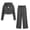 Dark Gray, variant on AherBiu Toddler Kids Teen Girls 2 Piece Outfits Long Sleeve 2 in 1 Pullover Hoodie with Straight Leg Yoga Pants Sets Loungewear Sweatsuits(1-2Years,Pink)