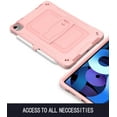 thumbnail image 6 of Dteck with Shoulder Strap Case for Apple iPad Air 4th Generation (2020 Released) 10.9-inch,Shockproof Armor Rubber Hybrid Hard iPad Pro 11" 2020/2018 Protective Shell Kickstand Cover,Rosegold, 6 of 6