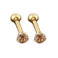 thumbnail image 4 of Ear Studs Anti-allergic Cubic Zirconia Stainless Steel 3 Prong Design Earrings For Daily Life, 4 of 5