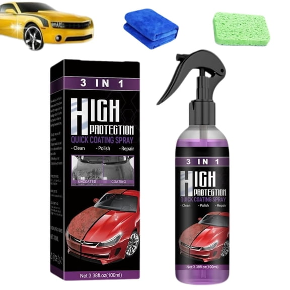 Boomi Car Anti-Scratch Spray, Boomi 3 in 1 High Protection Quick Car Coating Spray, Cars Coating Fast Wax Polishing Spray for Scratches, Cars Multi-Functional Nano Repair Fast Wax Polishing (1pc)