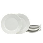 Gibson Home Noble Court 12 Piece 7.5 inch Dessert Plate Set in White