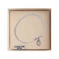 thumbnail image 3 of 7 1/4 inch Oval Eye Hook Bangle Bracelet w/ St. Elizabeth Ann Seton in Sterling Silver, 3 of 3