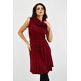 thumbnail image 1 of Vestido tejido cuello cascada Roman Fashion /Juvenil, 32162 (Vino) vino XCH, 1 of 6