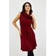 thumbnail image 1 of Vestido tejido cuello cascada Roman Fashion /Juvenil, 32162 (Vino) vino M, 1 of 6