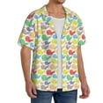 thumbnail image 2 of Honeii Colorful Snails for Men's Short-Sleeved Button-Up Collared Shirt Featuring A Pocket, Perfect for Beach Vacations, And Travel Adventures.-X-Large, 2 of 5