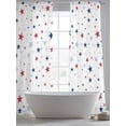 thumbnail image 6 of Sheer Curtains 96 Inches Long, Independence Five-pointed Star Shining Light Filtering Window Curtains for Living Room, White American Flag Day Rod Pocket Voile Sheer Panels, 52"Wx96"L, 2 Panels, 6 of 8