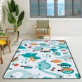 thumbnail image 2 of Crawling Indoor Carpet Play Mat Blue Dinosaur for Living Room Bedroom Educational Nursery Floor Mat Area Rugs 72x48inch, 2 of 6