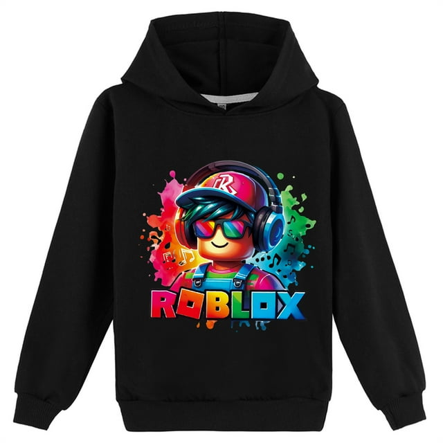 Roblox Chandails à Capuche Décontractés Manches Longues Hauts Amples pour Adolescents (8-16 Ans)