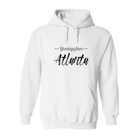 Greetings Quote Curved Font Hoodie Women -Image by Shutterstock, Female Small