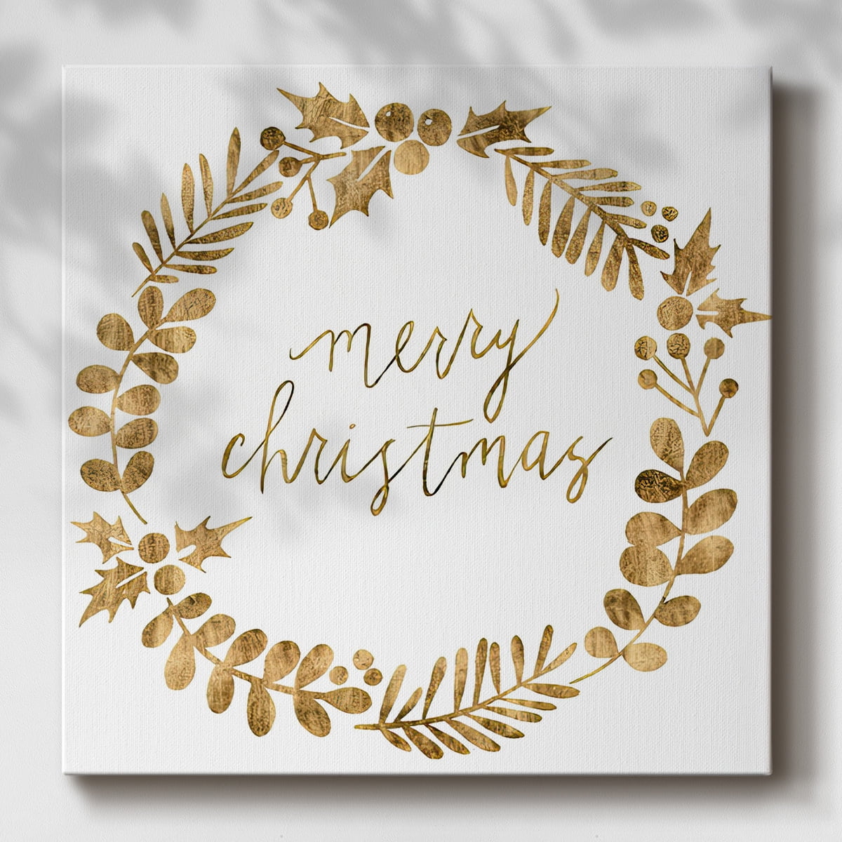 Golden Christmas III- Gallery Wrapped Canvas