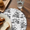 thumbnail image 3 of Black Gray Fruit Round 13 Inch Placemats Set of 8, Vintage Plant Nature Botanical Flower HeatResistant Non Slip Place Mats for Dining Table, Wipeable Braided Kitchen Table Mats for Housewarming, 3 of 9