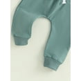 thumbnail image 6 of Zehjuhan Infant Baby Boy 2Pcs Cute Outfits, Toddler Long Sleeve Crew Neck  "MAMA'S BOY" Letter Print Sweatshirt+Pants Fall Winter Casual Clothes Set, 6 of 6