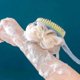 thumbnail image 2 of Back Bath Brush Tied Bath Flower For Dual Purposes Of Brushing And Showering With Long Handle And Soft Fur, 2 of 5