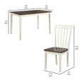 thumbnail image 5 of Benjara 5 Piece Dining Table Set with 4 Chairs, Wood Frame, White and Grayish Brown, 5 of 5