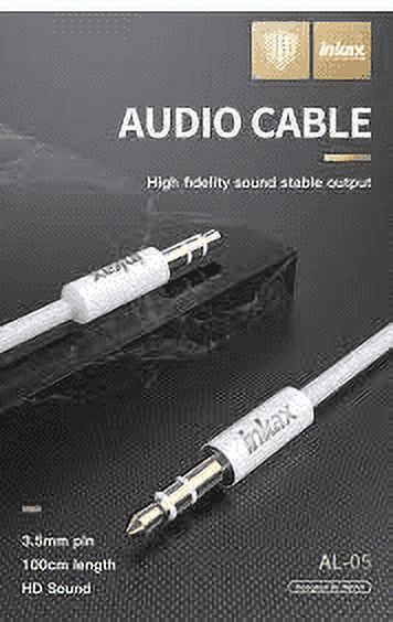 UrbanX 3.5mm Nylon Braided Aux Cable 3.3ft/1m Hi-Fi Sound, Audio Adapter Male to Male AUX Cord for LG G Pad III 8.0 FHD Headphones, Car, Home Stereos, Speaker, Echo & more - image 3 of 3