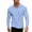 Blue, variant on Men Long Sleeve Basic Shirt Standard Lapel Collar Two Button Placket Ribbed Wrist Cuff Wrinkle Free Regular Fit Outdoor Work Daily Top Blue M