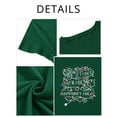 thumbnail image 6 of Anbech Christmas Trees Women Shirt Plus Size Graphic Top It's Fine Letter Short Sleeve Tshirt, 6 of 10