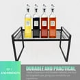 thumbnail image 5 of FRCOLOR Stackable Small Kitchen Shelf Easy Installation Shelf 32X21X18.5CM Black, 5 of 8