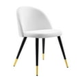 thumbnail image 2 of Modway Cordial 18" Velvet Dining Chairs in Matte Black/White (Set of 2), 2 of 8