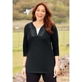 thumbnail image 2 of Catherines Women's Plus Size Suprema Lace Trim Duet Top, 2 of 6
