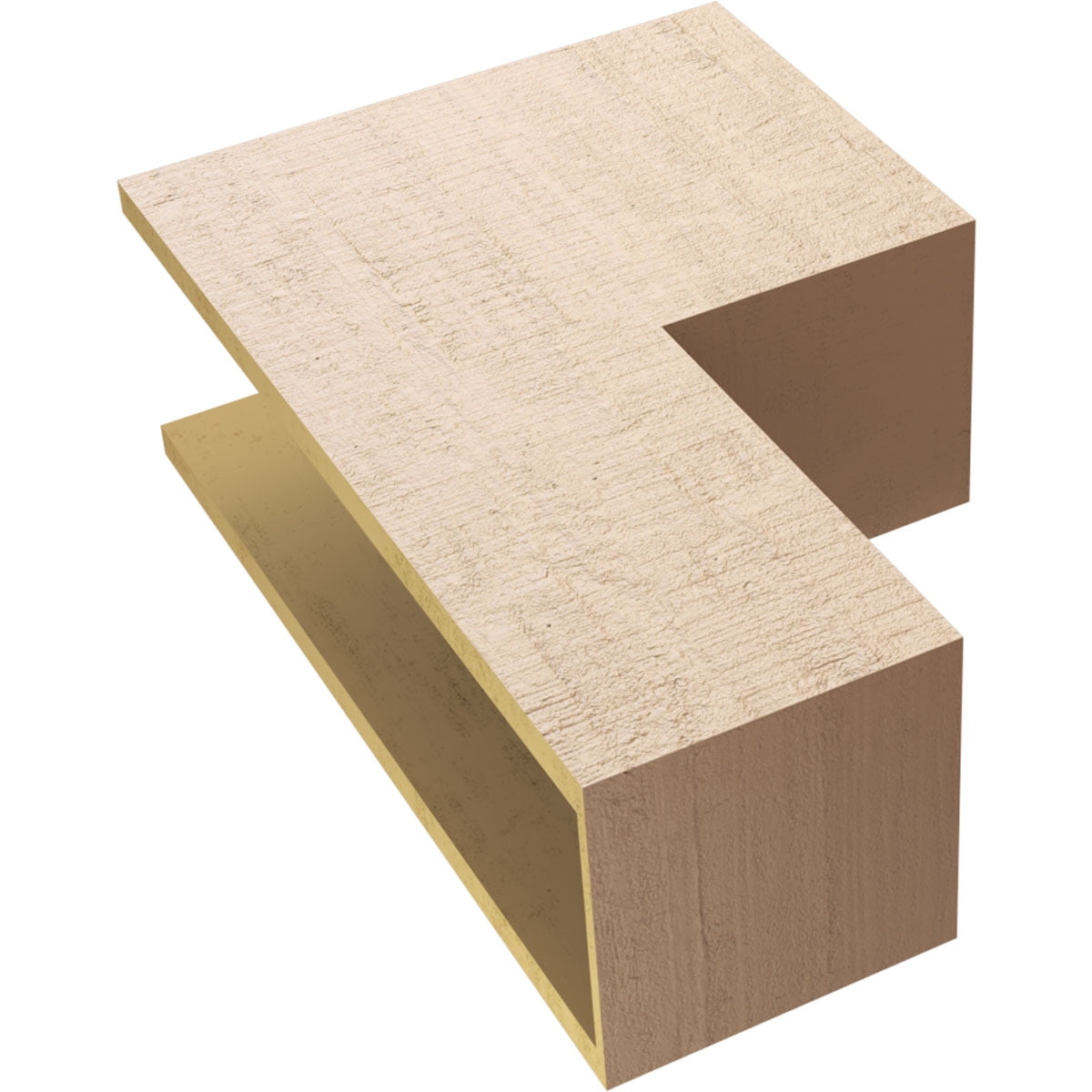 9"W x 18"D x 27"H Classic Chapel Hill Rough Cedar Woodgrain TimberThane Corbel, Primed Tan