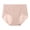 Beige, variant on Womens High Rise Seamless Cotton Briefs Wide Waistband Vertical Stitching Breathable Underwear